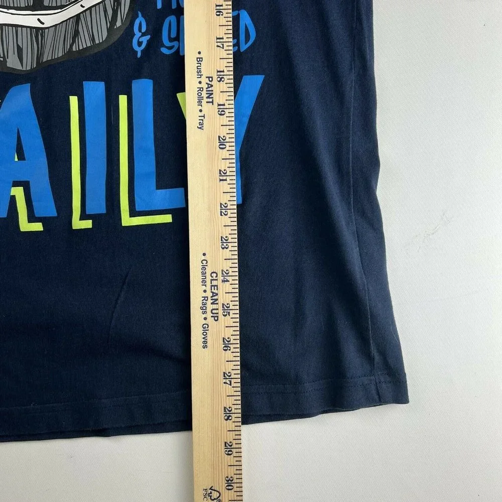 Nike Basketball Graphic Tee T Shirt Blue Volt Green Medium “Fresh Daily” Mint - Picture 10 of 10